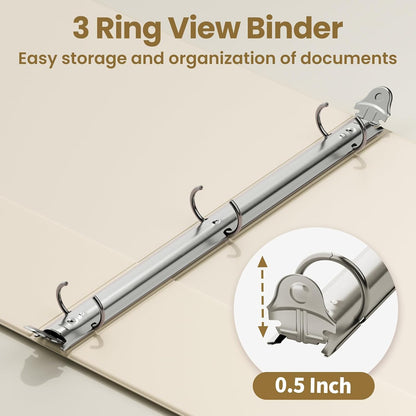 Clear 1/2 Inch 3-Ring View Binder, 4 Pack - photo 3