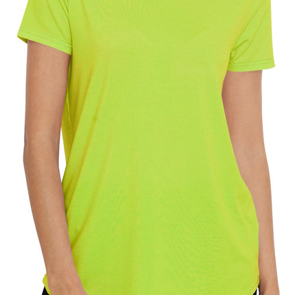 Women Crewneck Loose Fit Tunic Tops Short Sleeve Dressy Casual Summer Long Tee Shirts