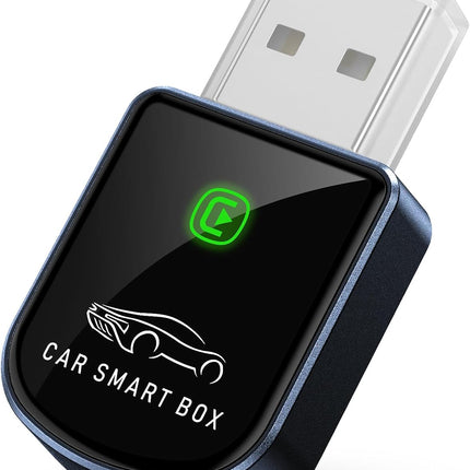 Wireless Carplay Adapter for iPhone Latest Upgrade, Tiny Bluetooth Dongle Convert Wired to Wireless for Apple Car Play Plug & Play, Zero-Lag Auto-Connect GPS Works With 2016+ Cars (Jet Black)