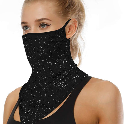 YAYOUREL Neck Gaiter Face Mask Bandanas for Men Women UV Face Scarf Cover Ear Loop Hole Facemask for Fishing Running Cycling