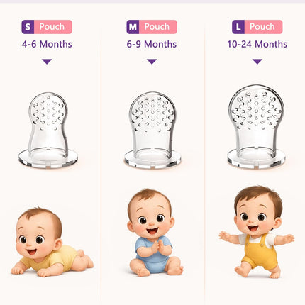 Baby Solids/Frozen Fruit Feeder Pacifier, Infant Teether Toy 4M+, BPA-Free Silicone Pouch & Nipple - photo 3