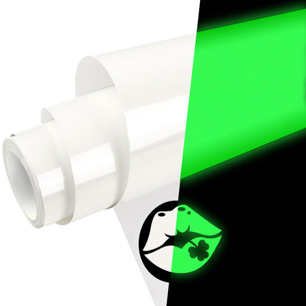 Vinilo adhesivo permanente que brilla en la oscuridad, holográfico iridiscente, opal white glow green para envolver, stickers, calcomanías, letras, 12" x5ft