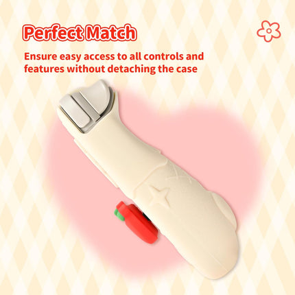 Kuitmor Switch Lite Protective Case,Soft Silicone Protective Shell,Anti-Scratch Protective Cover Case for Switch Lite with 2 Thumb Grip Caps（Beige Hello Kitty） | Soft Silicone, for Switch Lite, Off White