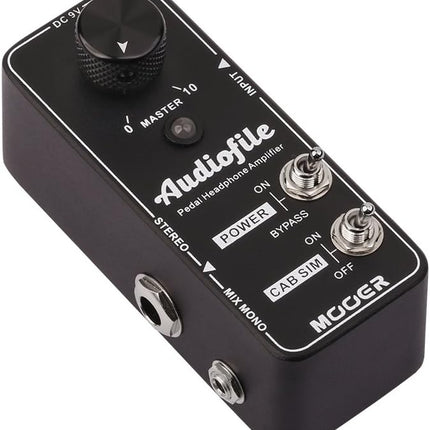 MOOER Micro Guitar Pedal Audiofile Headphone Amp Analog, Access to Effects Circuits, Buffer/Clean Boost for Electric Guitar/Bass