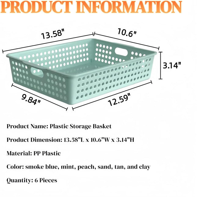 6-Pack Plastic Turn-In Paper Trays