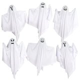 6 Pack Halloween Hanging Tree Ghosts, 27.6 Inch Flying Ghost Decorations