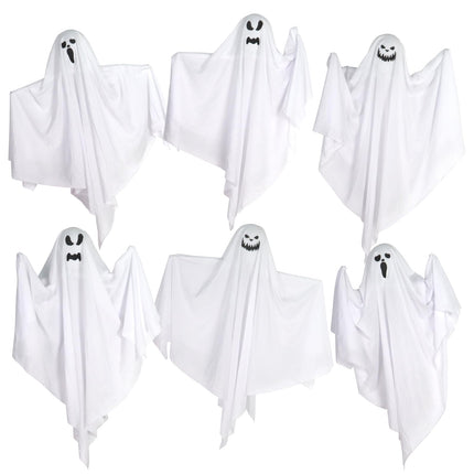 6 Pack Halloween Hanging Tree Ghosts, 27.6 Inch Flying Ghost Decorations