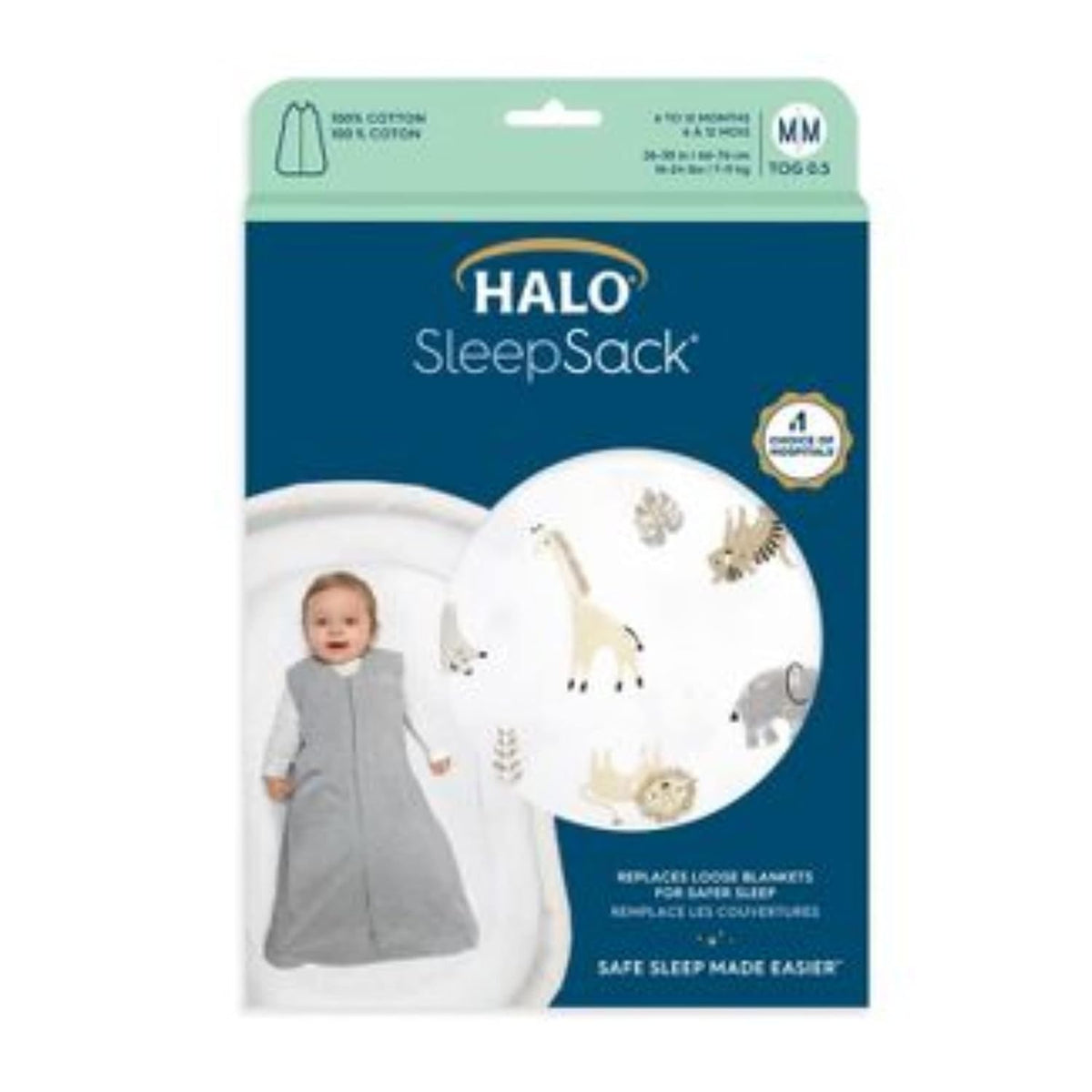 100% Cotton Wearable Blanket, Swaddle Transition Sleeping Bag, TOG 0.5 - photo 2