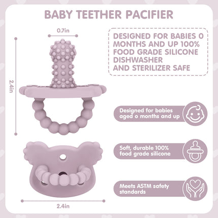 Teether Pacifier, Helps Soothe Baby & Teething Relief