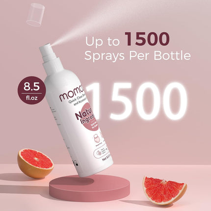 Momcozy Breast Pump Cleaning Spray, Effective Milk Fat Removal & Purely Clean, Natural Grapefruit Scent, Pump Spray for Breast Pump or Accessories, and other Baby Products（Not a Lubricant）, 8.5 Fl Oz