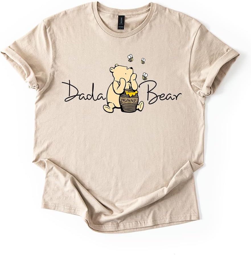 Dada Bear Honey Bear Unisex T-Shirt, Sand, X-Large - photo 3