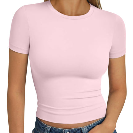 Womens Short Sleeve T Shirt Basic Summer Top
