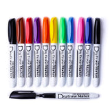 Dry Erase Markers, Fine Tip, Low Odor, 10 Colors, 12 Pack