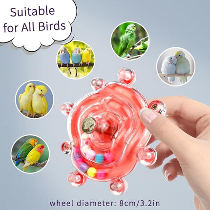 Budgie Toys, Parakeet Training Toy, Interactive Bird Educational Toy for Small Birds, Cockatiel Toys, Fun Parakeet Toys, Lovebird Toys, Quaker Parrot Toys, Bird Toys for Conures (Blue)