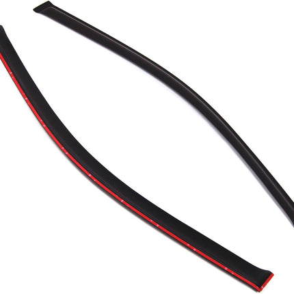 Tuningpros WD2-223RM Dark Smoke 2 Pcs Set Window Visor (Outside Mount) Deflector Rain Guard Compatible with 2006-2011 Honda Civic Coupe
