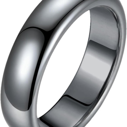 Hematite Rings for Men & Women, Unisex Healing Crystal Jewelry, Beveled Men's & Women's Black Crystal Stone Ring. Absorb Negative Energy, Anxiety Relief, Chakra Balance. Size 6-13