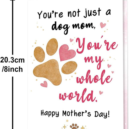 Beixian Dog Mom Mother's Day Card, Happy Mother's Day Dog Mom Gift, Cute Mother's Day Card from Dog for Pet Lovers