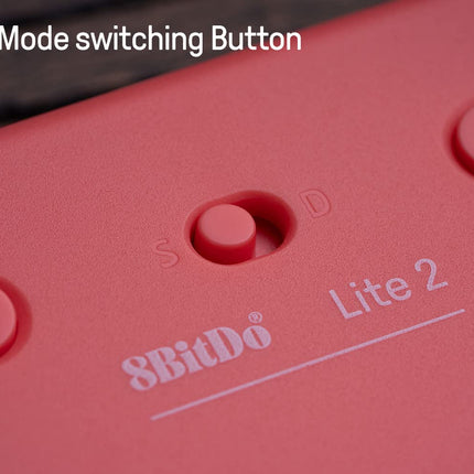 8Bitdo Lite 2 Bluetooth Controller with Motion Controls, Linear Motors Vibration, Joysticks, Triggers and D-pad, Wireless Gamepad for Switch/Switch 2, Android & Raspberry Pi (Pink)