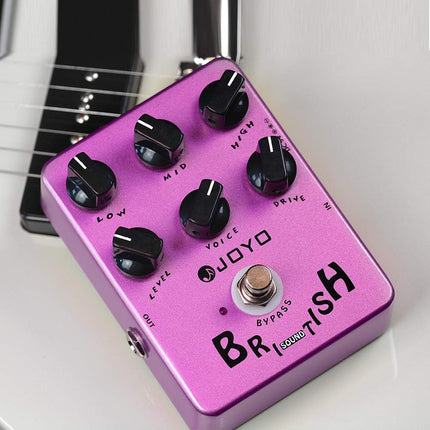 Joyo JF-16 British Sound Effects Pedal with Classic Brit-Rock Era Amp Simulator and Unique Voice Control