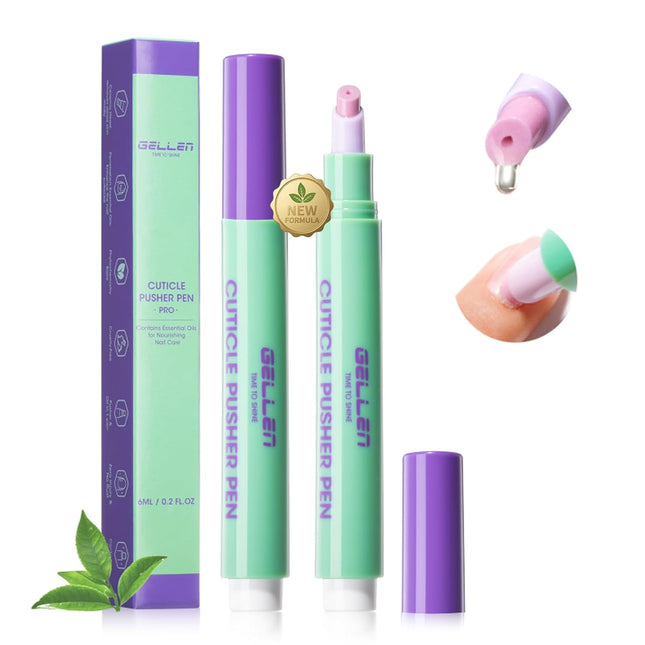 2Pcs Cuticle Pusher Oil Pen - 6ml Large Capacity Nail Oil Pen with