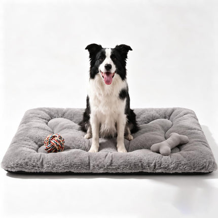 Cama para perro de 36" para jaula metálica, tapete lavable para dormir para mascotas medianas/grandes