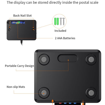 WESTHEY Shipping Scale 0.5oz-440lb High Accuracy Bascula Digital Weight Luggage Postal Scale for Packages Warehouse Home Small Business Pet Food Mail