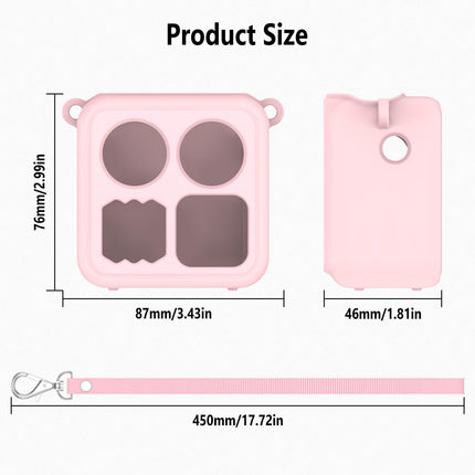 Geiomoo Silicone Case for YOTO Mini (2024 Edition), Soft Flexible Scratch Resistant Protective Cover with Lanyard (Pink)