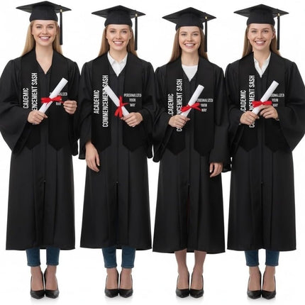 Graduation Stole Personalized Academic Commencement Sash for Men & Women