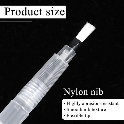 4 Pcs Pencil Style Envelope Moistener, Envelope Sealer Moistener with Nylon Brush Head Stamp Moisteners Mailing Letter Licker Envelopes Wetter for Office Classroom, Clear