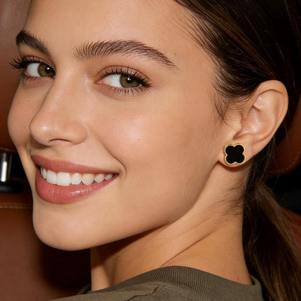 Hypoallergenic Gold Stud Earrings Chunky Statement Gold Huggie Hoop Earrings for Women Trendy Mothers Day Gift for Her