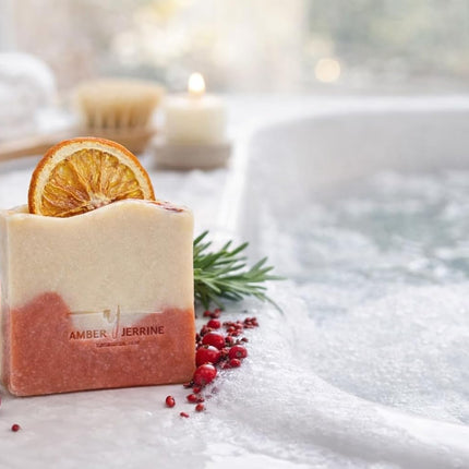 ORANGE & CRANBERRY HANDCRAFTED SOAP BAR