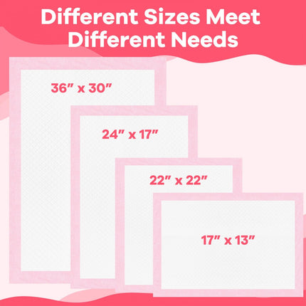 Large Disposable Changing Pads for Baby 24 x 17 Inches - Pink