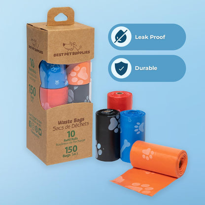 Leak Proof Dog Poop Bags for Walking and Travel, 150 Count - photo 3