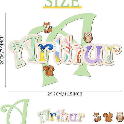 Personalized Nursery Name Sign, Custom Wooden Name Sign Customized Baby Shower Gift Nursery Decor Wall Name Decoration