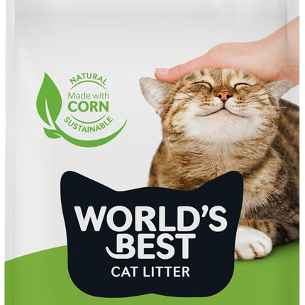 WORLD'S BEST CAT LITTER Comfort Care Unscented, 8-Pounds - Natural Ingredients, Quick Clumping, Flushable, 99% Dust Free & Made in USA - Long-Lasting Odor Control & Easy Scooping