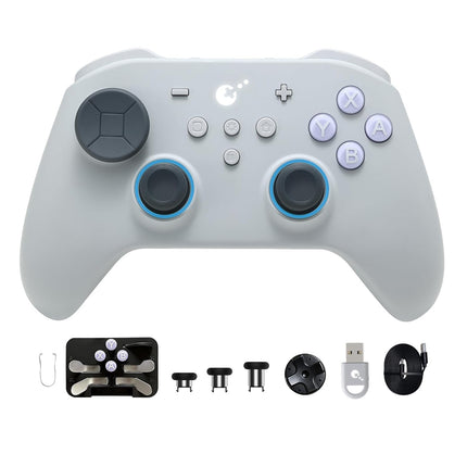 GuliKit TT MAX Bluetooth Controller For Switch 2/PC/Android/iOS - Ultra Fast Wireless Gamepad with Tension Adjustable TMR Joysticks,Micro/Hall Triggers,4 Rear Paddles,Switch 1/2 Wake-Up,Multi-functional Adapter