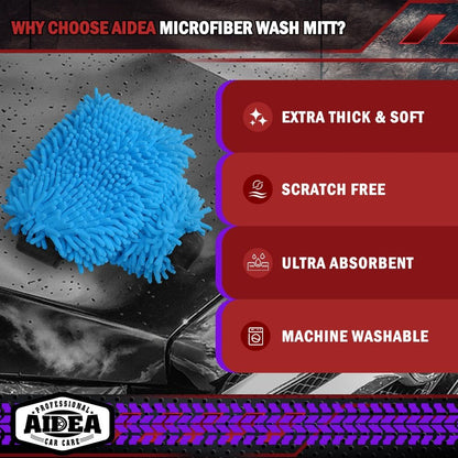 Scratch-Free Chenille Microfiber Car Wash Mitt - photo 3