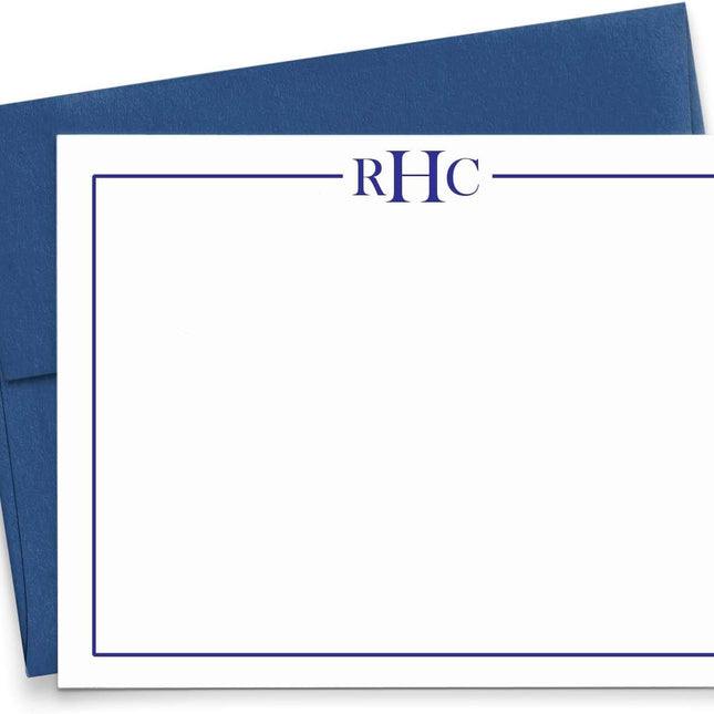 3 Letter Monogram Stationery Set for Men or Women FLAT