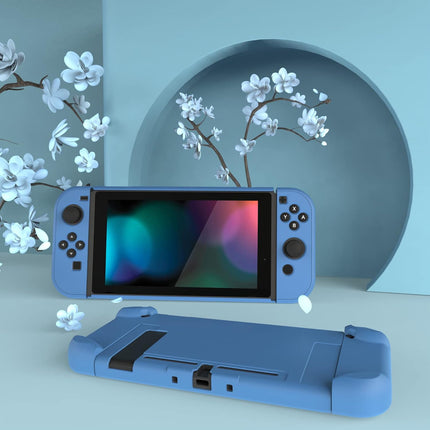 eXtremeRate PlayVital Cover for Nintendo Switch, Protective Case Protector for Switch - Shock-Absorbent Anti-Scratch Dockable Easy to Install Durable Hard Shell, Airforce Blue (NOT for Switch 2)