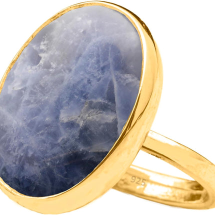 Natural Labradorite Crystal Ring 24K Gold Vermeil 925 Sterling Silver Oval Solitaire Gemstone Dainty Leo Spiritual Perseverance Statement Ring Handmade Turkish Fine Jewelry