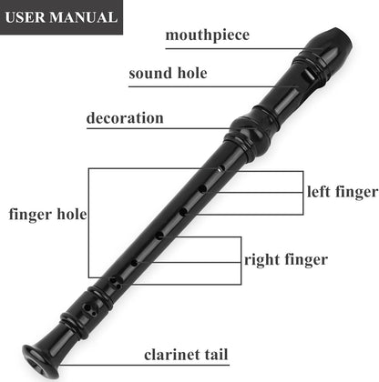 Recorder Instrument for Beginner Adults,8-Hole Soprano Descant Recorder Music Flute with Cleaning Rod & - photo 3