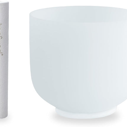 TOPFUND C Note Crystal Singing Bowl Root Chakra 8 inch with Suede Mallet