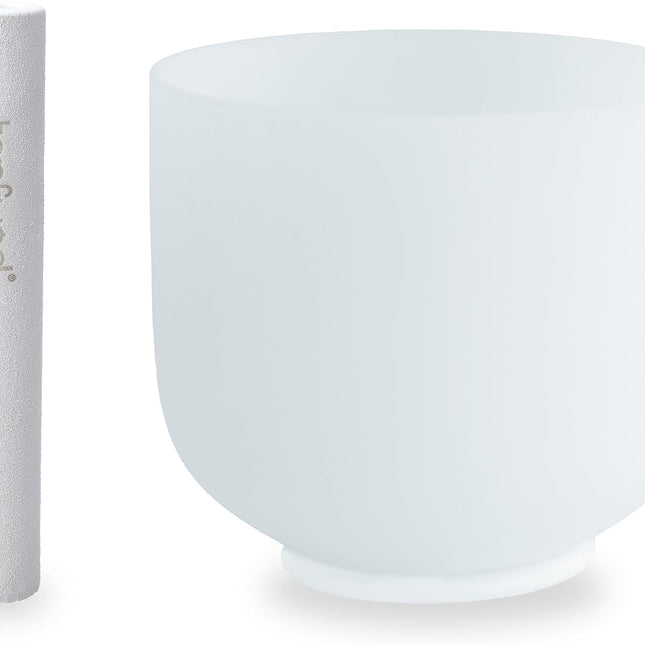 C Note Crystal Singing Bowl Root Chakra 8 inch with Suede Mallet