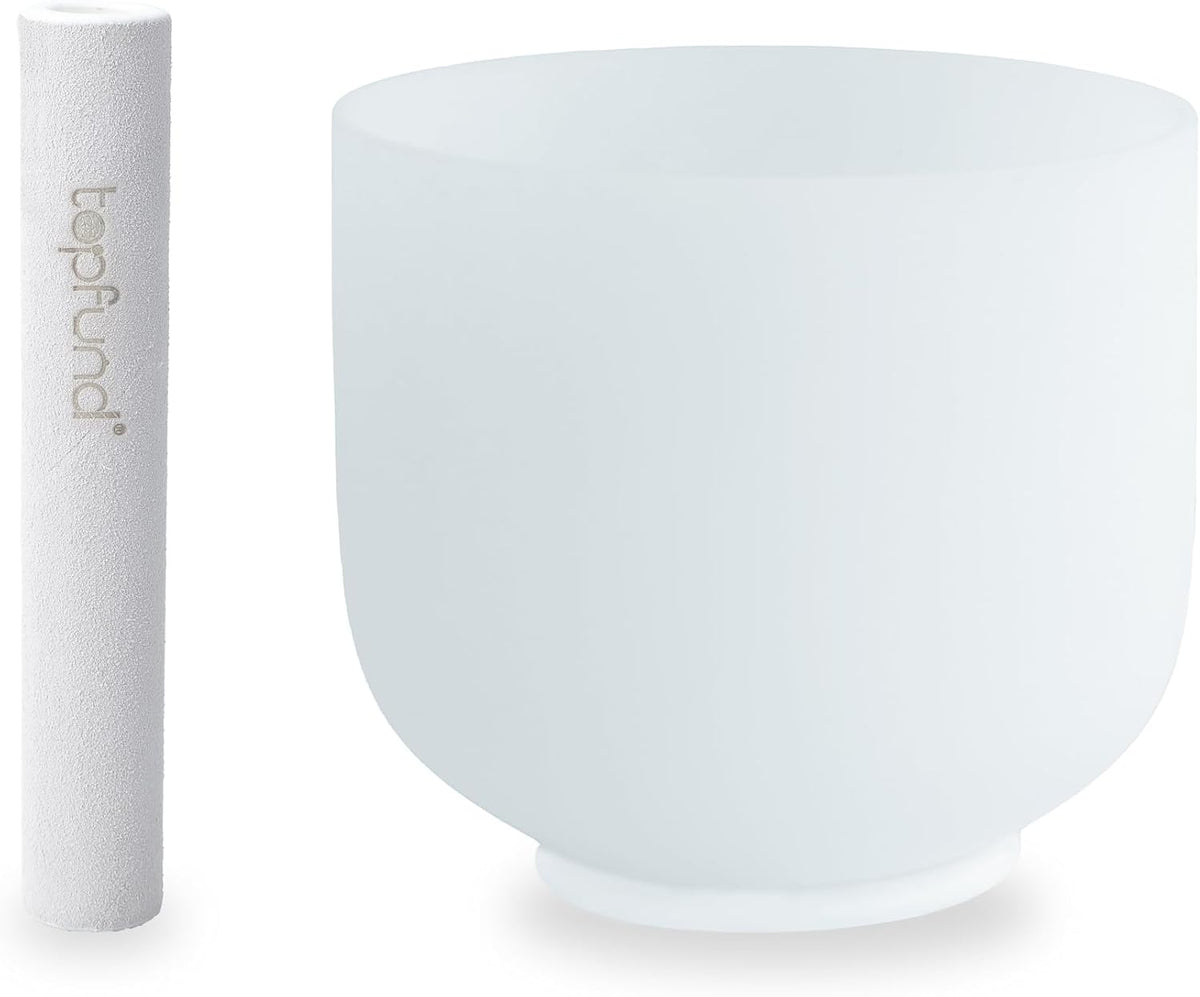 C Note Crystal Singing Bowl Root Chakra 8 inch with Suede Mallet