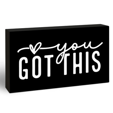 Everyday is a Gift Rustic Wooden Block Sign, 5x3 Inch Positive Inspirational Wood Plaque, Farmhouse Home Decor for Desk Tabletop Shelf, Housewarming Christmas Gift for Friends Family - A14