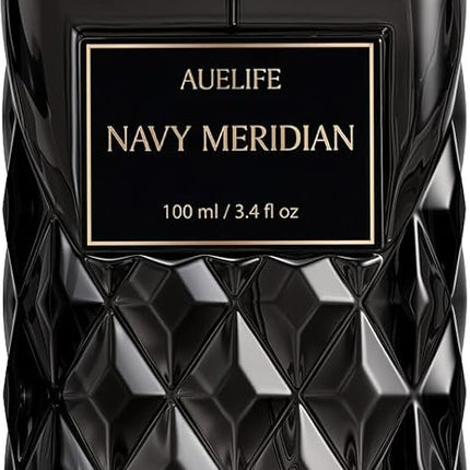 Auelife Cologne for Men, Alcohol-Free Long Lasting Perfume Fragrance, Fresh Lemon Citrus & Marine Scent with Cedar, Patchouli & Musk, 100ml / 3.4 Fl Oz, Daily Wear, Father’s Day Gift (NAVY MERIDIAN)