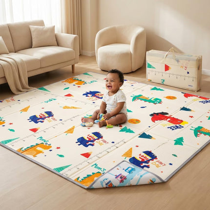 Extra Large Baby Play Mat 79"x59" – Thick 0.6" Protective Foam (Not Fabric) – Waterproof, Foldable & Portable – Safe Crawling & Play Area for Infants & Toddlers