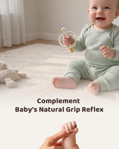 Duck Silicone Baby Teether Toy and Training Toothbrush - photo 3