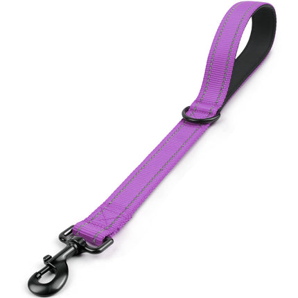 Short Dog Leash for Close Control & Training, 18", Black
