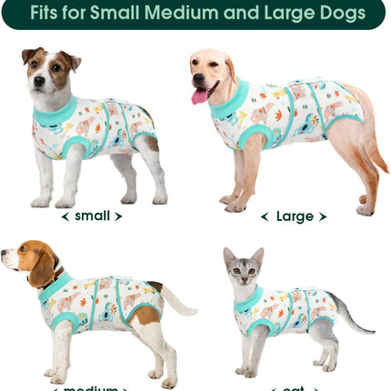 Kuoser Recovery Suit for Dogs Cats After Surgery, Professional Pet Recovery Shirt Dog Abdominal Wounds Bandages, Substitute E-Collar & Cone,Prevent Licking Dog Onesies Pet Surgery Recovery Suit